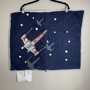 Pottery Barn Kids Star Wars Rectangular Pillow Sham Cover 26”x 20” Blue Boys